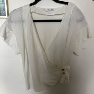 Mango NWOT wrap top, size small